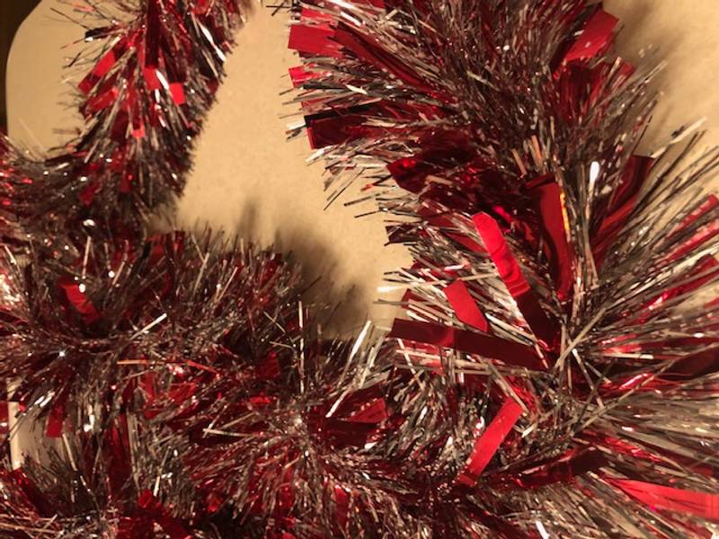 Girlander deluxe i s&oslash;lv og r&oslash;dt