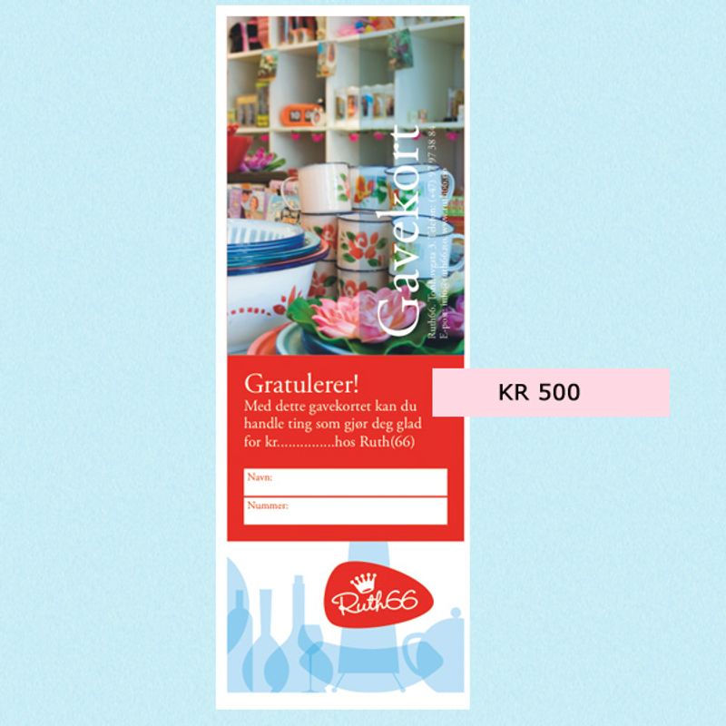 Gavekort kr 500