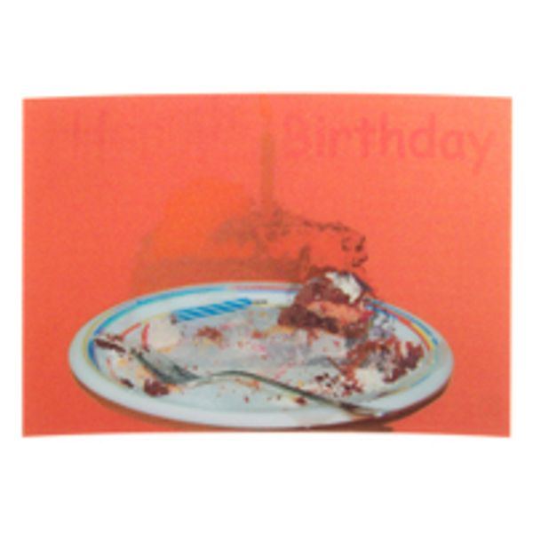 Kort 3D med bursdagskake som forsvinner