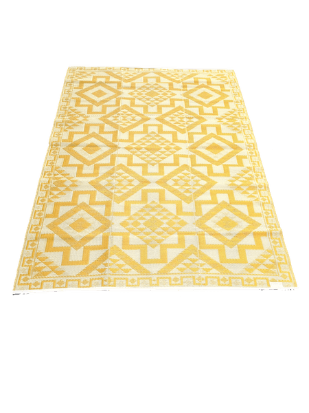 Plastmatte Indisk 180x270cm Gul/Gyldengul/Elfenben