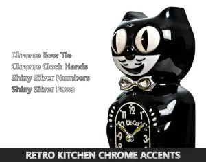 Hovedbilde Kit-Cat klokke Retro I sort 