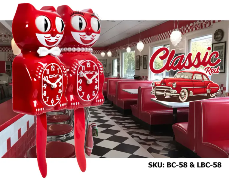 Kit-Cat klokke Limited Edition Classic Red Lady