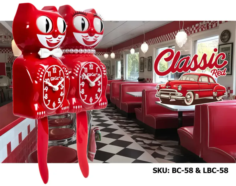 Kit-Cat klokke Limited Edition Classic Red Lady