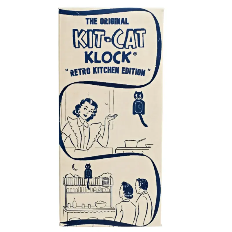 Kit-Cat klokke Retro Kitchen Edition i rosa